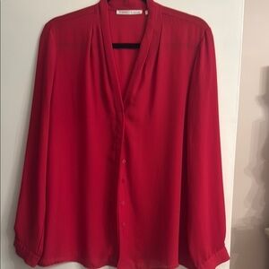 Violet & Claire Vibrant Red Blouse